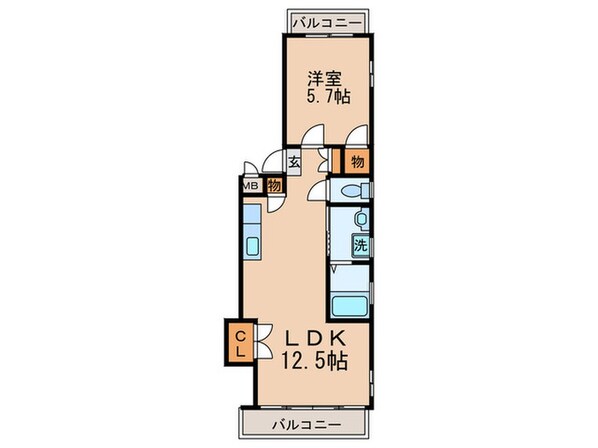 サン西志賀の物件間取画像